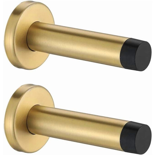 Türstopper Schwarz Edelstahl 304 1 mm dick 2er-Pack