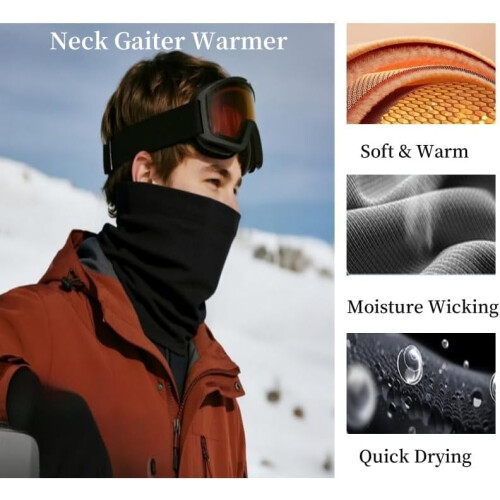 Winterse nekwarmer/gaiter, thermische, winddichte fleece sjaal 1
