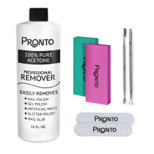 Pronto Pure Acetone 16 oz Nagellakremover Gel Nagelset, Acryl Nagelset Inclusief
