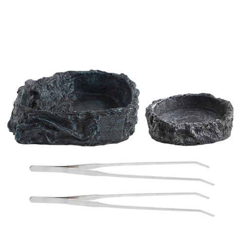 3Sets Mehrfarbiges Reptilien Nassfutter- Und Wasserschüssel Set 1