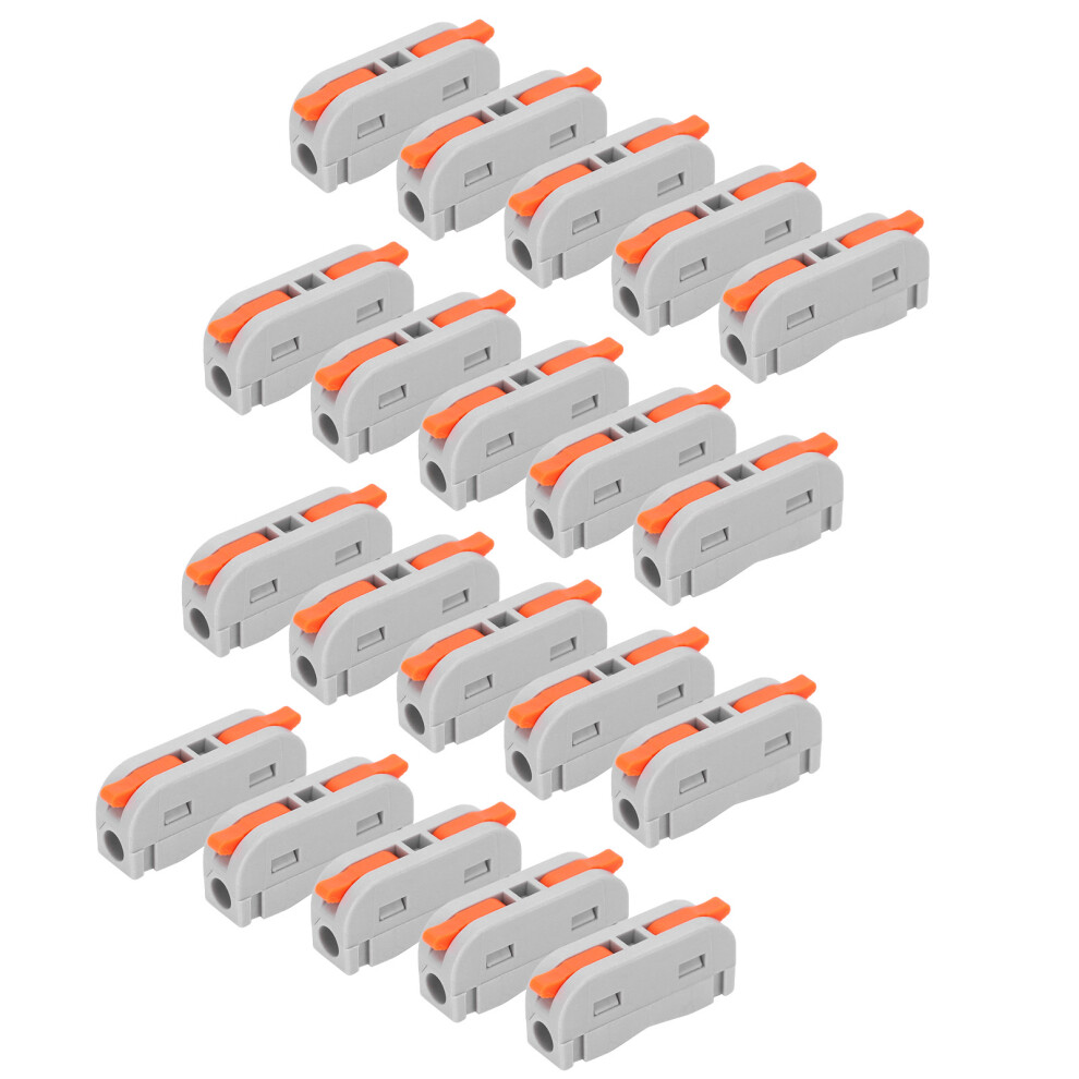 Safe Wiring 20Pcs Mini Levernut Terminal Block 1In1out Connector 250V 4661378717219