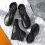Rain Boots Stylish Ankle Slip-On Rubber Boots Black Size 43 8