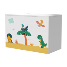 Cofrão de armazenamento para criança 40 x 60 x 30 cm branco / verde /