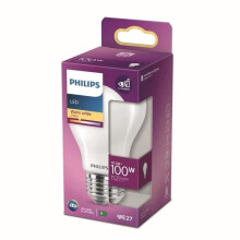 Philips LED bulb Equivalent 100W E27 Warm white Non dimmable, Plastic