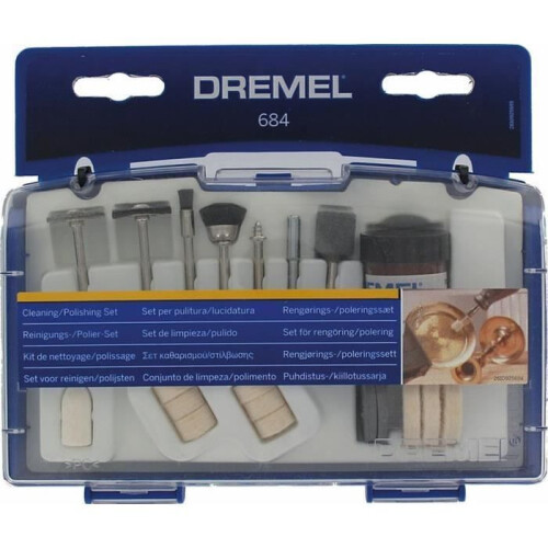 Caixa com 20 acessórios DREMEL 684 (caixa de limpeza e polimento para ferramentas multiusos)