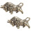 Ensemble de 2 figurines de taureau en laiton 1