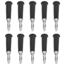LKW-Batterie Bananenstecker 100 Stück, Messing-Zink-Legierung, geschweißt, 4mm Anschlüsse, Schwarz