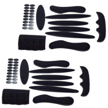 2 Pack Universele Fietsen Vervangende Spons Pads Set Helm Kussens Kit voor Fiets Fietsen Motorhelm, Zwart