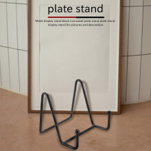 5 Pack Metal Display Stands Black Iron Easel for Plate Stand Plate Holder Display Stands for Picture, Decorative