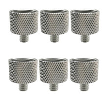 6 StüCk 5/8 Zoll Innen Gewinde Bis 1/4 Zoll AußEn Gewindeschrauben Mikrofon Schrauben Adapter für Mikrofon Mikrofon StäNder Klemme (Silber)