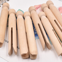 Holz WäSche Klammern Pegs Alte Schule 50 Anzahl Rund WäSche Klammern Wetter BestäNdige Klemme Puppen Traditionelle Klemme