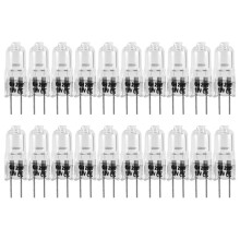 20 Pcs G4 Halogen Bulbs,20W 12V Halogen Light Bulbs 2 Pin Clear Lamp Bulb,for Cooker Lighting,Signal Lights,Track