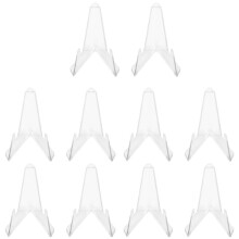 10Pcs Acrylic Coin Display Stand Holder Small Coins Easel Holder for Card Collectable Challenge Coin Capsule Medal Racks