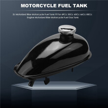 Tanque de Combustible de Motocicleta de Bicicleta Motorizada 2L Apto para Motor 49Cc 50Cc 60Cc 66Cc 80Cc Tanque de Gasolina de Combustible para