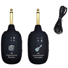 BäRbar Gitarr TråDlöS SäNdare & FöRstäRkare Mottagare SäNdning Ljud TråDlöSt System Inbyggt Batteri för Gitarrer Bas