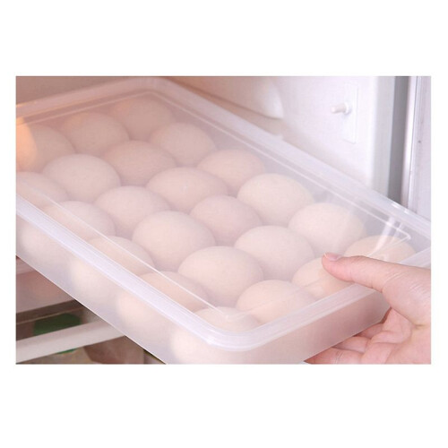 Perfect Deviled Eggs with Ease,2 Clear Egg Containers with Lid Hold 48 Eggs,Easy Carry,Dishwasher Safe Carrier,Stackable 2