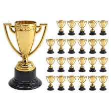 24 Pack Trophy for Kids Awards,Plastic Gold Award Trophy Cups,For Party Favors,Rewards,Sports,Competitions