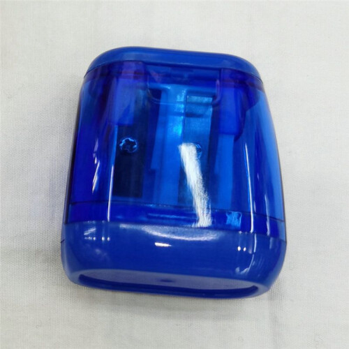 Plastic Color Transparent Pencil Sharpener Geometric Double Hole Sketch Pencil Sharpener Manual Pencil Sharpener 1