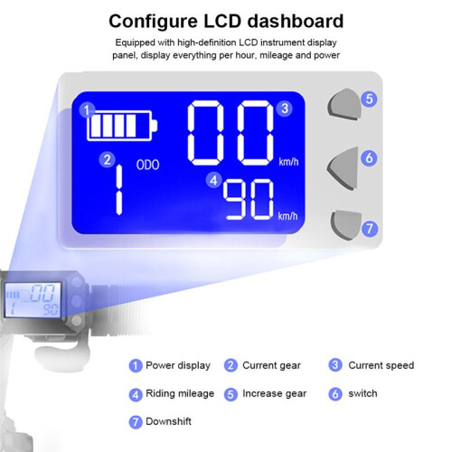 24V 350W Folding Scooter Controller Kit Electric Scooter Controller LCD Display Brake Accelerator Throttle Set