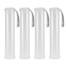4 Pack Extendable Plastic Paint Brush Case, Clear Long Paint Brush Holder Tube, Storage Pencil Container