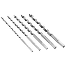 5PCS 230mm Hex Shank Extra Long Point Twist Auger Wood Drill Bits Set Woodworking Twist Drill Bit Tool Set 6 8 10 12 14mm