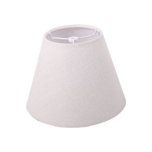 Lamp Shade Linen Fabric White Lamp Shade Small 5 Inch Top Diameter x 9 Inch Bottom Diameter x 7 Inch Tall (White with Gold Threads)
