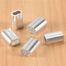 200PCS 1/16 Inch Cable Ferrule Set Aluminum Alloy Crimping Loop Sleeve for Wire Rope