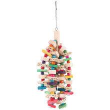 Large Chewing Toy - Bird Blocks Knots Tearing Toy Bird Cage Bite Toy For African Grey Macaws Cockatoos