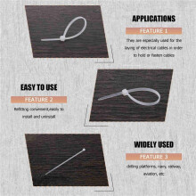 Cable ties INDUSTRIAL QUALITY Cable ties: 100x2.5mm Color: White Quantity: 50 pieces
