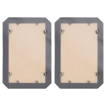 2PC Bakmat van Siliconenvezel met Gesp, Lekvrij en Antiaanbaklaag, Hoeken Klikken in Elkaar Om een Lekvrije Bakplaat Te Vormen