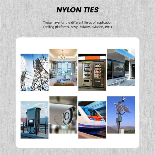 Cable ties INDUSTRIAL QUALITY Cable ties: 100x2.5mm Color: White Quantity: 50 pieces 2