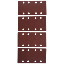 25 Pcs Sanding Pads,Sanding Paper Hook and Loop Sand Sheet 93x185mm Punched 8 Holes Grits 40/60/80/120 Fit Sheet Orbital Sander Multi-Sander Aluminum