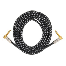 Elgitarrsladd med guldpläterade kontakter, basförstärkarkabel Syrefri kopparinstrumentkabel Flätad tweedmantel Flexibel kabel Hög