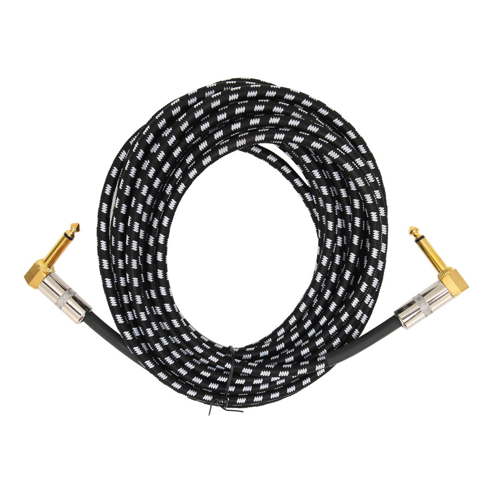 Instrument Cable For Electric Guitar Bass, Guitar Cable Plated Connectors Oxygen Free Copper Braided Tweed Jacket Flexible Cable High Purity Ofc Gold 9479868819320