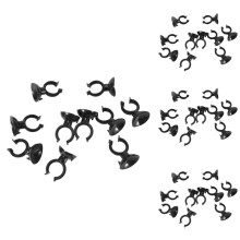 100 Pcs Black Suction Cup Holder 20mm Dia Tube Airline for Aquarium