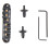 Roller Saddle Tune-O-Matic Guitar Bridge for   Electric Guitar Replacement (Black) 2