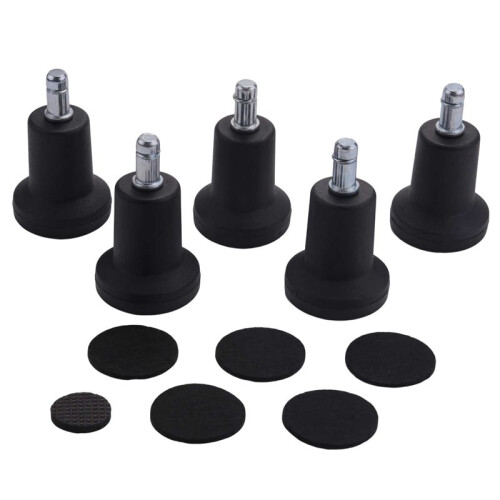 High Profile Bell Glides Replacement for Office Chair Without Wheels & Bar Stool, Fixed Stationary Caster Glide, 5-Pack 1