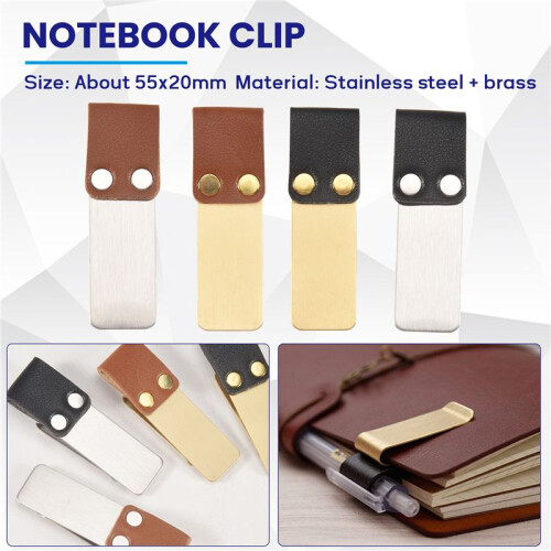 Pen Loop Traveler Notebook Leather Pen Holder with Stainless Steel Clip 4 Pack 1