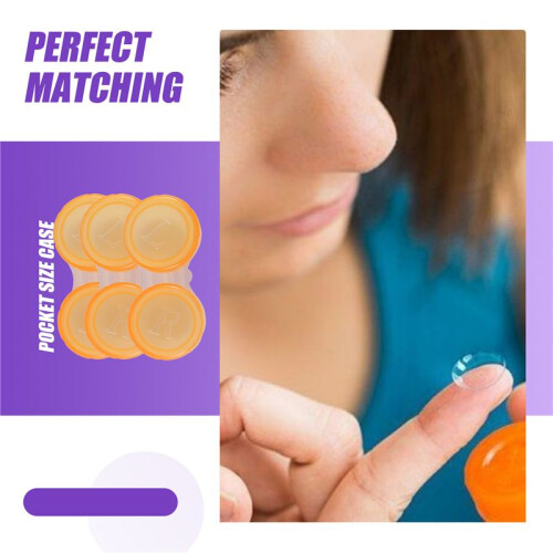 10 x Contact Lens Cases - Colour Coded L and R Soaking Storage Cases, Random Color (Multicolor) 2