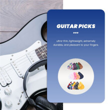 60 Pack Abstract Art Colorful Guitar Picks, Unique Guitar Gift For Bass, Electric & Acoustic Guitars Includes 0.46mm, 0.71mm, 0.96mm