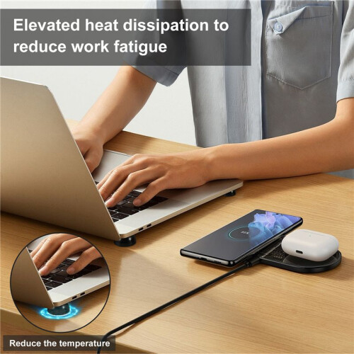2 St Laptop Notebook Svart Antisladd Cool  Cooler Stand Pad 1