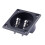 Square Shape Double Binding Post Type Speaker Box Terminal Cup Black 5