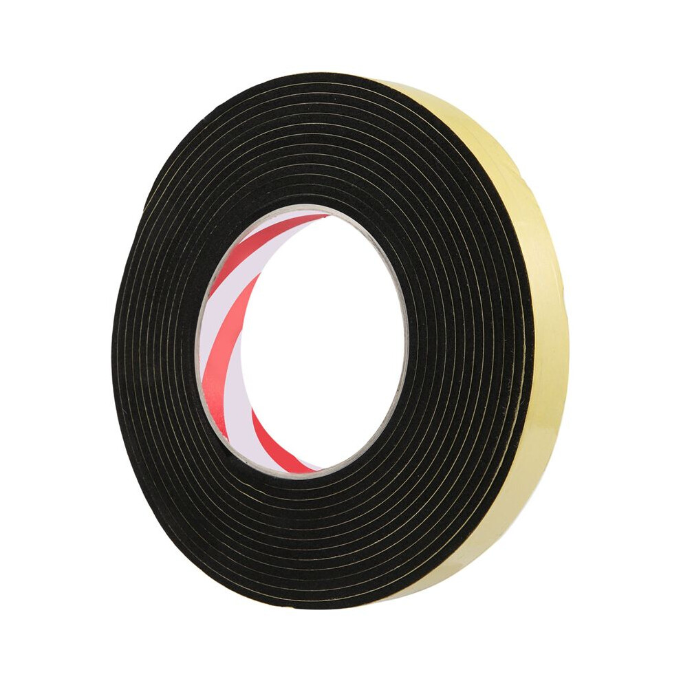 5M Black Single Sided Self Adhesive Foam Tape Closed Cell 20Mm Wide X 3Mm Thick 4713494804349