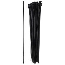 100 X Tunna Svarta Kabelband BlixtlåSband Sladdrem Wrap 200 Mm X 3 Mm