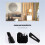 1pc Fashion Turkey Feather Duster with Black Plastic Handle Cleaning Tool(black)35cm 6