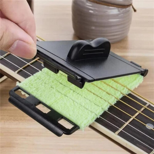 Multi-Instrument String Cleaner Tool för Gitarr, Bas, Ukulele, Violin - Gripbräda Underhåll och Skötselduk 2