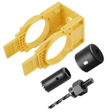 Door Lock Installation Kit,Door Hole Drilling Kit for Wood Door,Door Lock Hole Saw Door Knob Installation Kit Yellow