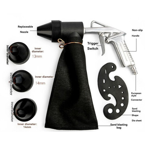 Pneumatic Sandblasting Tool Kit Sand Blasting Machine Set Versatile Sandblaster Handheld Polishing Machine Rust Remover 1