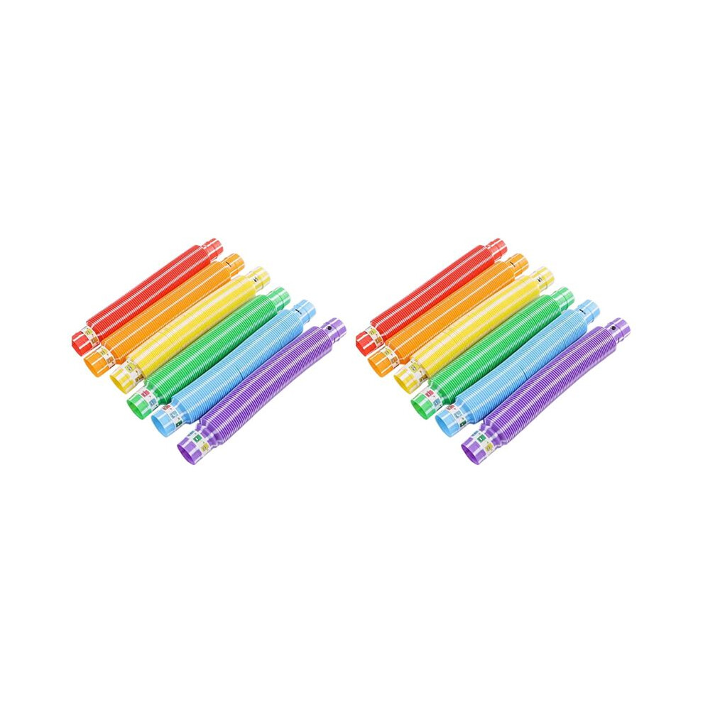 Typecat 2.9Cm Pack Led Tube Decompression Telescopic Tube Vent Led Light Water Pipe Color Box 12Pcs Two-Color Stripe