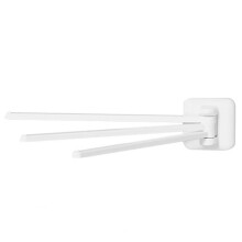 Wall-Mounted Triple Swing-Out Towel Bar, Rotating 180 Towel Rack with 3 Arms for Bathroom and Kitchen Organization